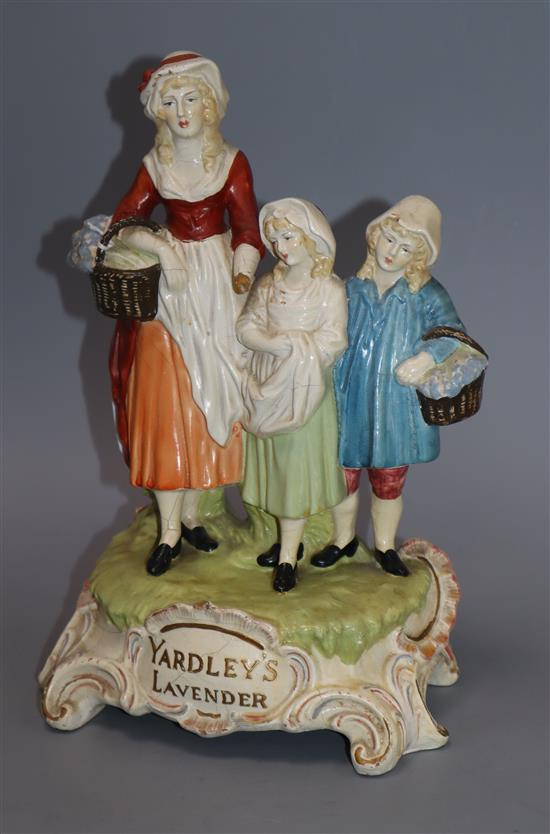 A Yardleys Lavender Soap figural advertising group (a.f.) height 28cm